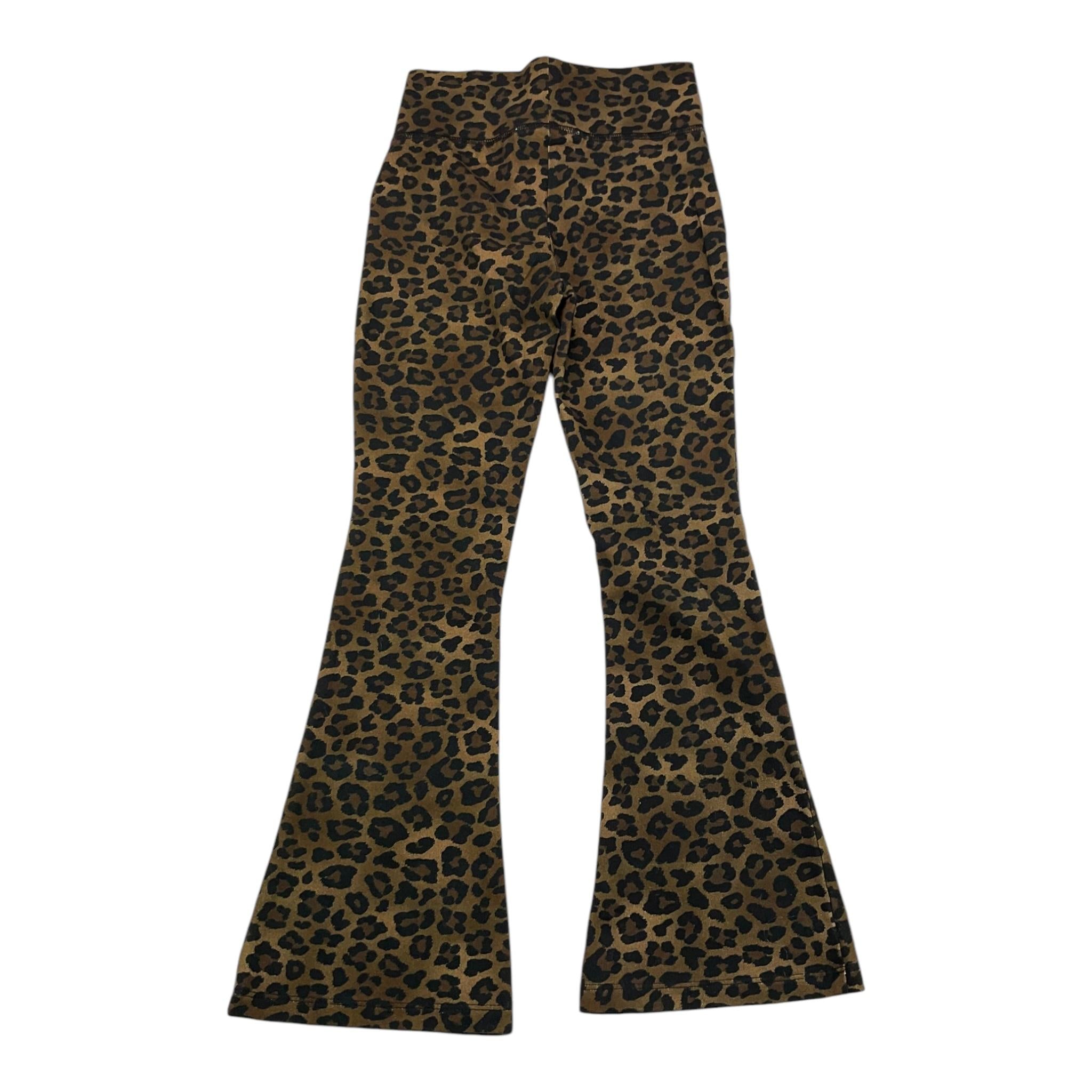 SAINT BARTH leggins tinta unita con fantasia maculata modello a zampa Marrone per Bambina ANRA002 MARRONE SAINT BARTH 
