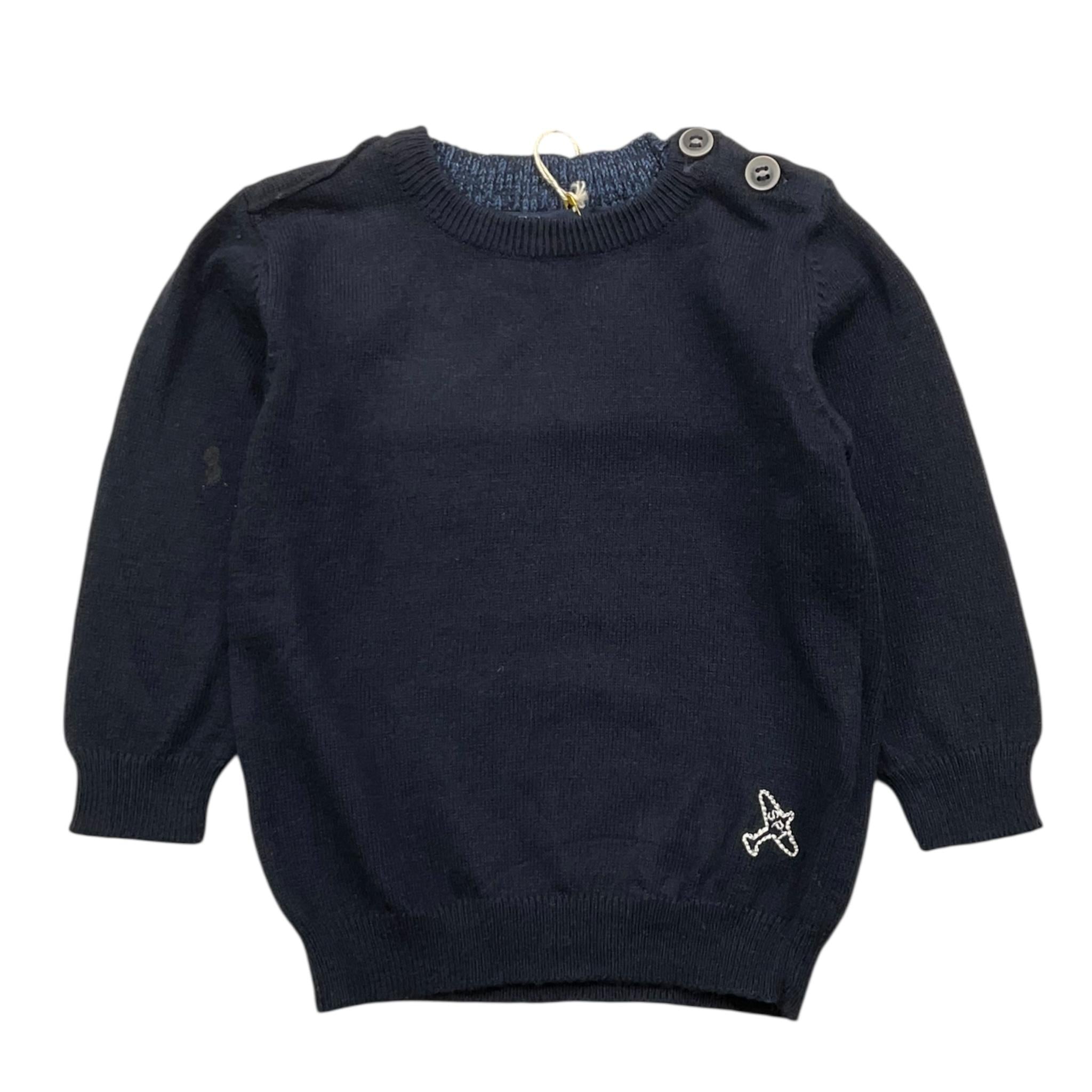 SP1 maglia girocollo tinta unita Blu per Neonato N9901348 BLU SP1 