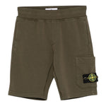 Stone Island Bermuda Tinta Unita con Elastico In Vita per Bambino K1S166S200006 VERDE STONE ISLAND 