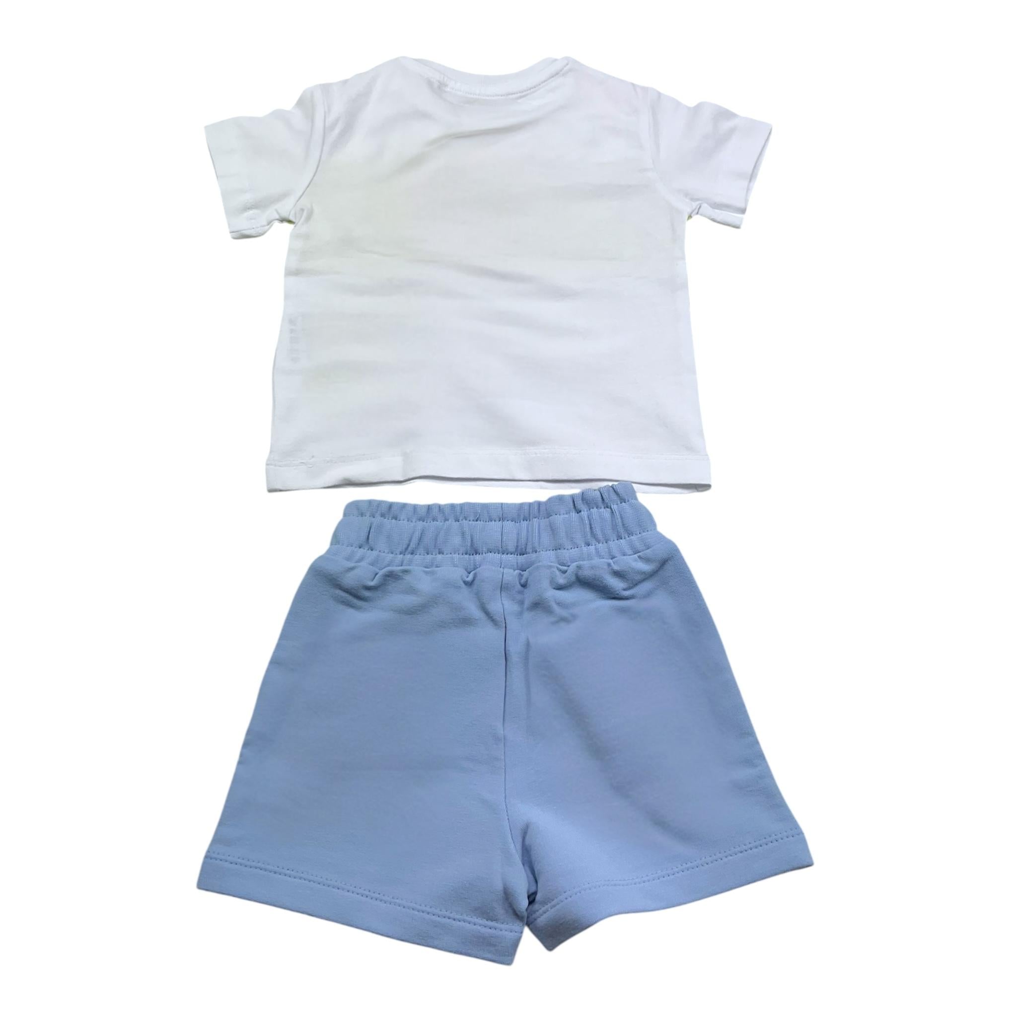 Iceberg Completo 2 Pezzi Bicolore T-Shirt-Bermuda per Neonato CMBICE5104B BIANCO/AZZURRO ICEBERG 