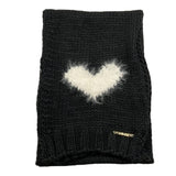 TWINSET sciarpa tinta unita con cuore Nero per Bambina 192GB4243 NERO TWINSET 