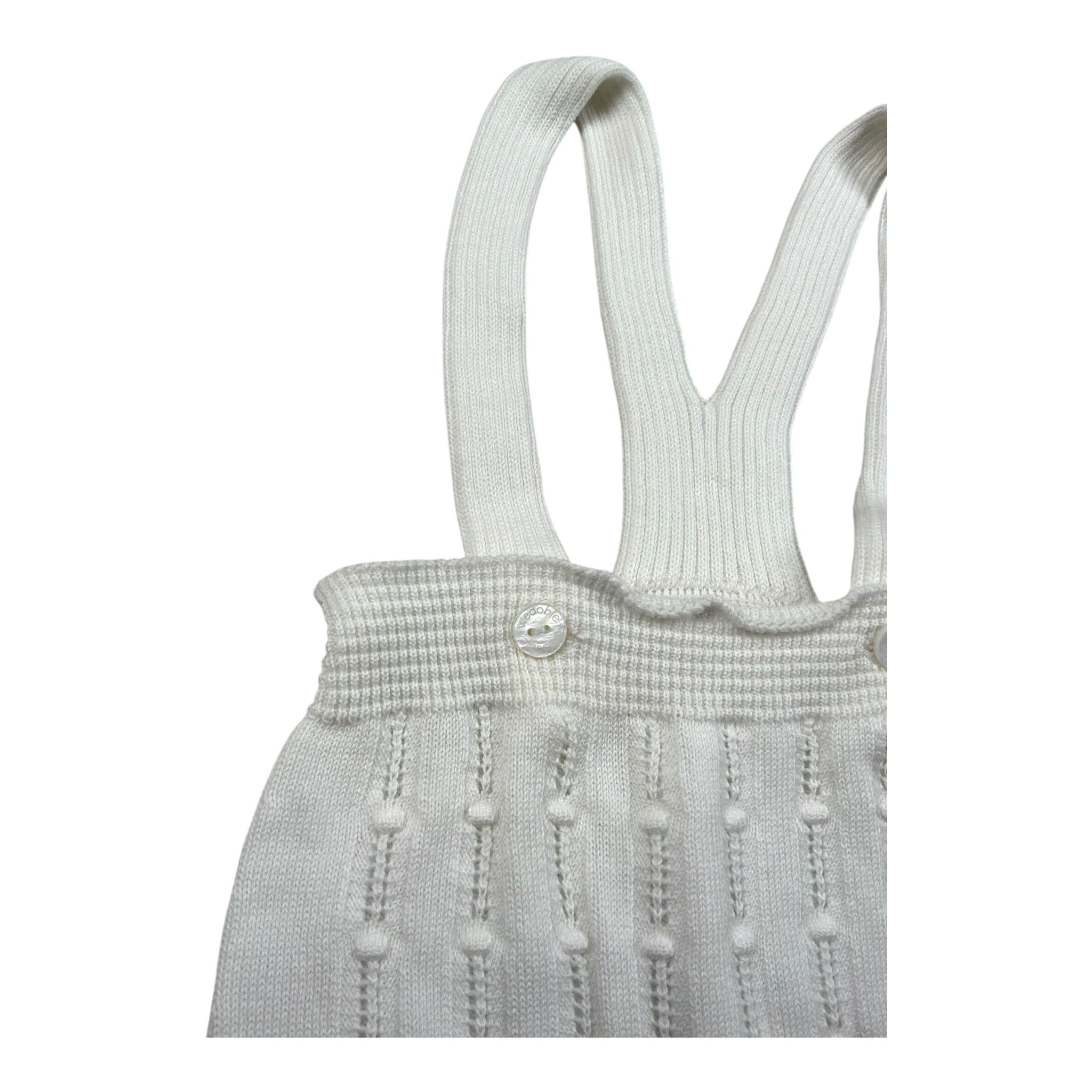 Wedoble Pagliaccetto Tinta Unita con Trafori per Neonato V2401305B BIANCO WEDOBLE 