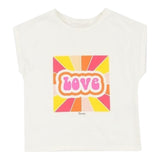 Dixie T-Shirt Tinta Unita Girocollo con Stampa per Bambina MBC7030G50 BIANCO DIXIE 