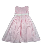 Isabel Abito Cerimonia Tinta Unita con Cintura per Bambina 430140 ROSA ISABEL 