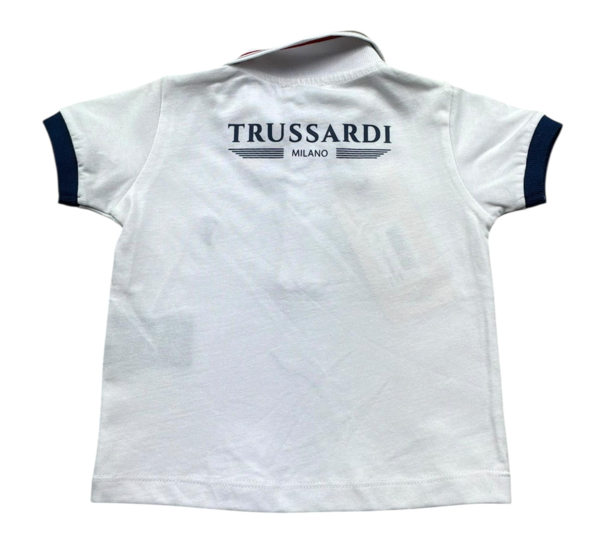 Trussardi Polo Mezza Manica Tinta Unita per Neonato TIP26102PO BIANCO TRUSSARDI 