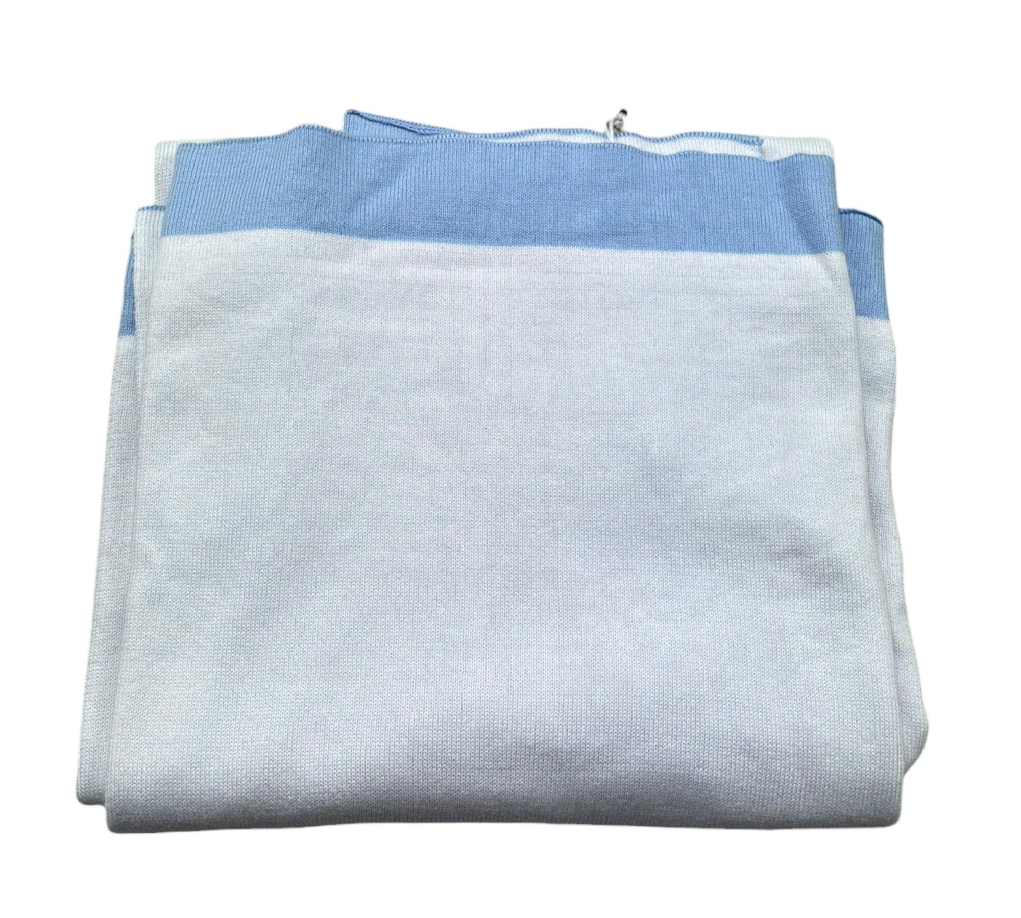 Le Bebe Coperta Tinta Unita con Ricami per Neonato LBB5316 BIANCO LE BEBE 
