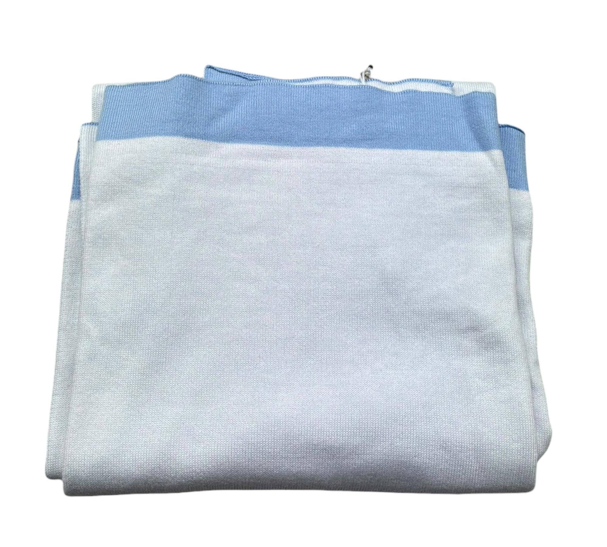 Le Bebe Coperta Tinta Unita con Ricami per Neonato LBB5316 BIANCO LE BEBE 