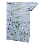 Saint Barth Camicia Mezza Manica Tinta Unita In Pizzo Sangallo per Bambina EVERLEE AZZURRO SAINT BARTH 