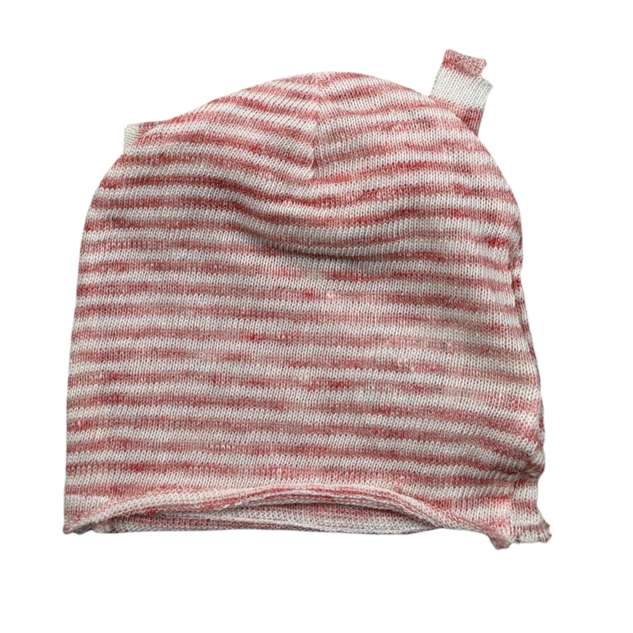 Lalalu' Cappello Tinta Unita con Fantasia A Righe per Neonata CAL7M BIANCO LALALU' 