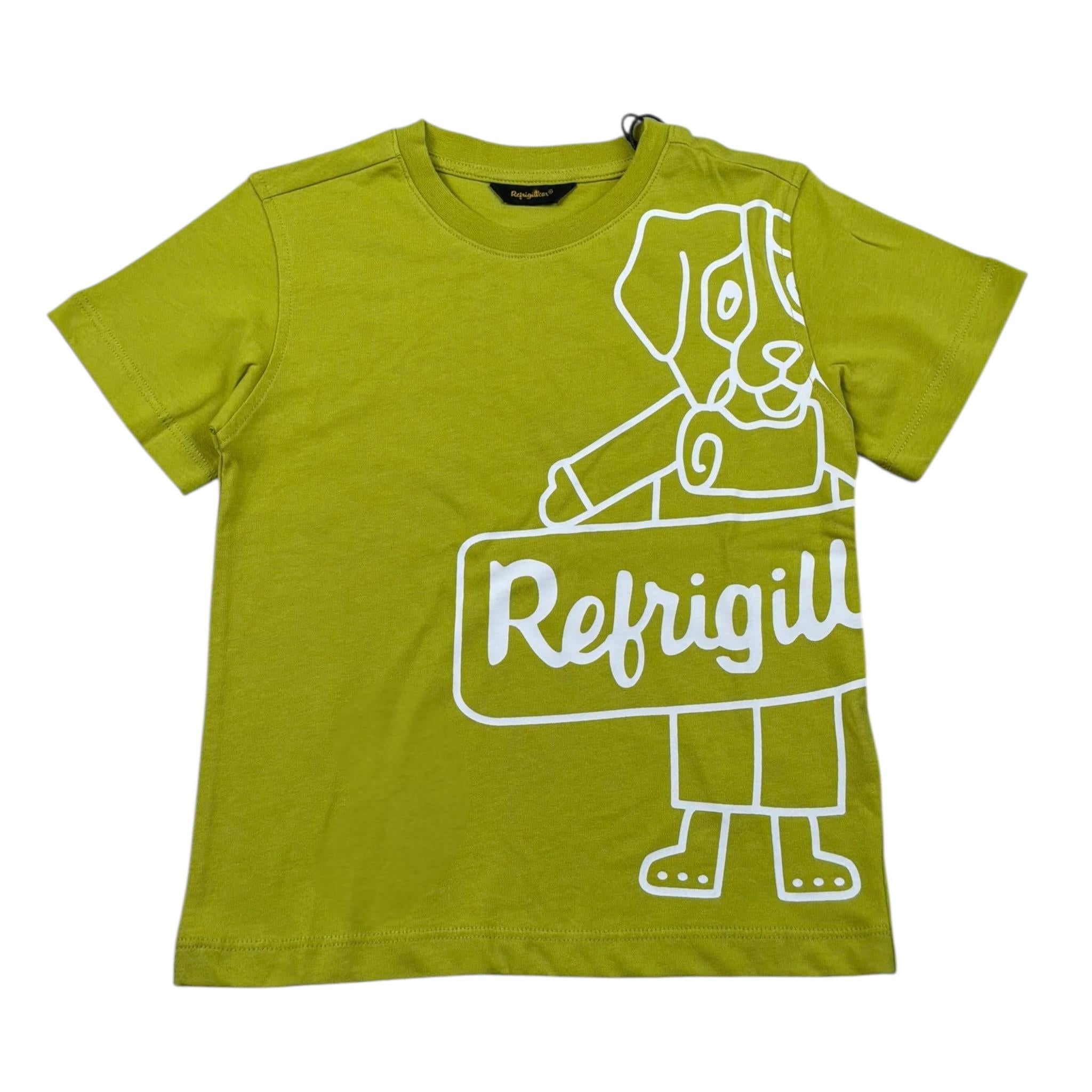 Refrigiwear T-Shirt Girocollo Tinta Unita con Stampa per Bambino 433TRMBS25 VERDE REFRIGIWEAR 