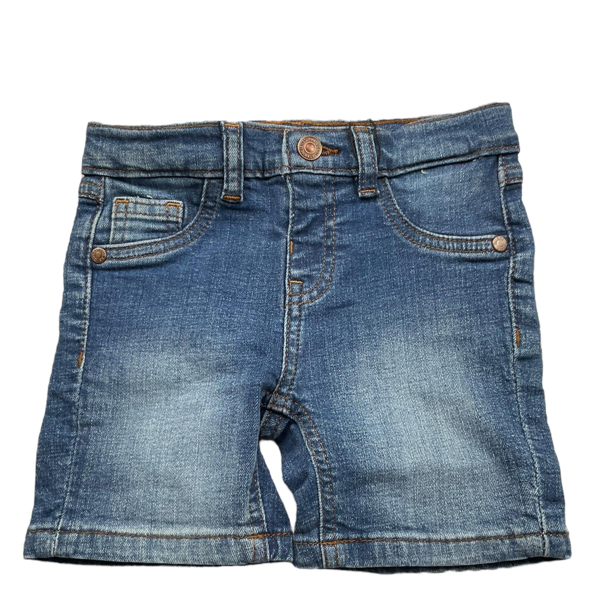 Guess Bermuda Tinta Unita In Denim per Neonato N4RD12D52Z0 BLU GUESS 