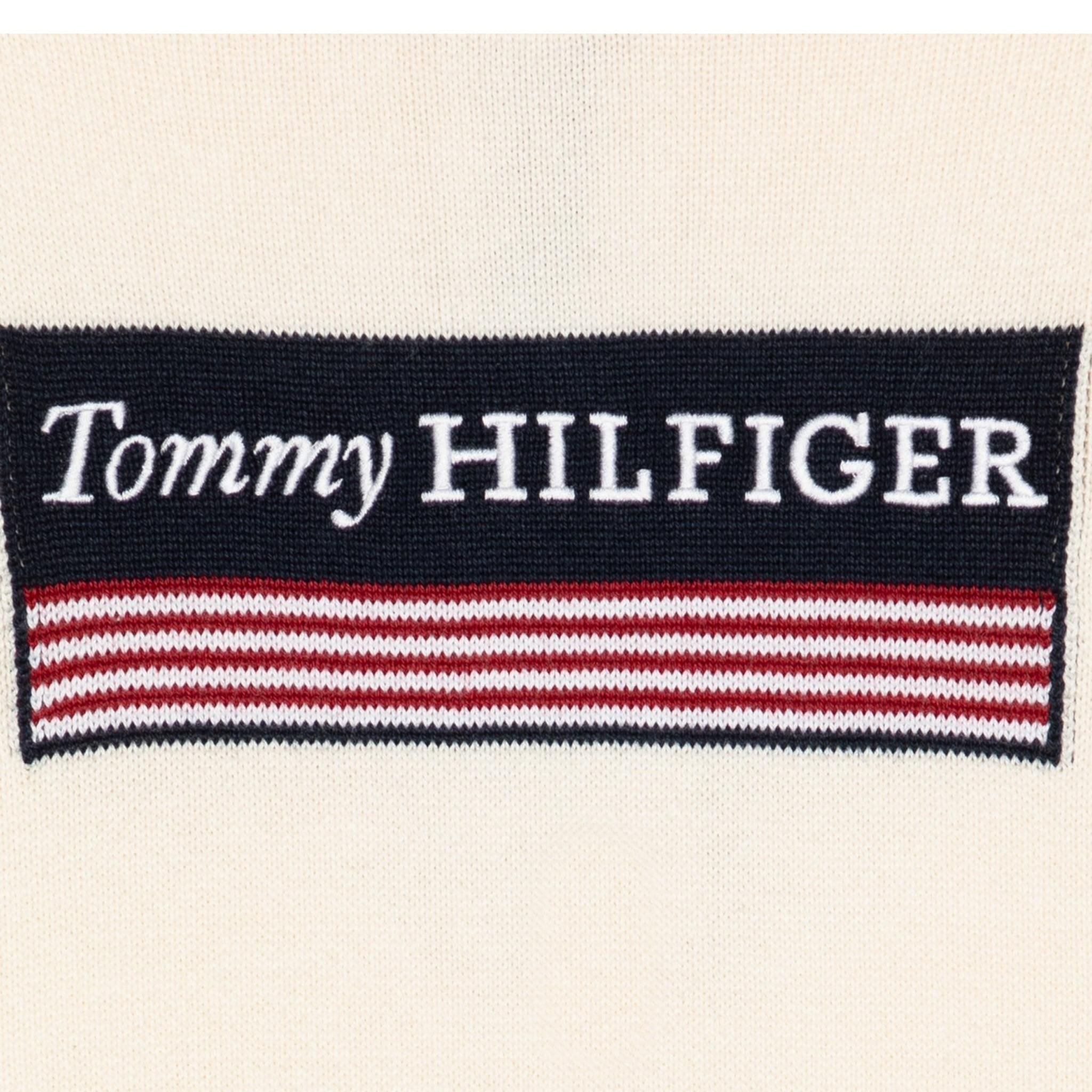 Tommy Hilfiger Maglia Girocollo Tinta Unita con Stampa per Bambino KB0KB09344 PANNA TOMMY HILFIGER 