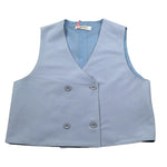 Vicolo Gilet tinta unita con Bottoni Azzurro per Bambina 3146B00090X AZZURRO VICOLO 
