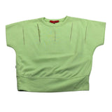 Jijil T-Shirt tinta unita con Strappi Verde per Bambina JJE23FP062 VERDE JIJIL 