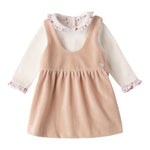 MINI BANDA completo 2pz salopette-body bicolore Bianco/beige per Neonata 3A792X BIANCO/BEIGE MINI BANDA 