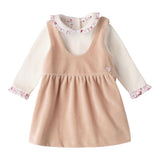 MINI BANDA completo 2pz salopette-body bicolore Bianco/beige per Neonata 3A792X BIANCO/BEIGE MINI BANDA 