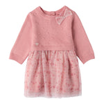 MINI BANDA abito manica lunga con gonna tulle Rosa per Neonata 3A753 ROSA MINI BANDA 