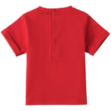Minibanda T-Shirt Girocollo Tinta Unita con Stampa per Neonato 3B613 ROSSO MINIBANDA 
