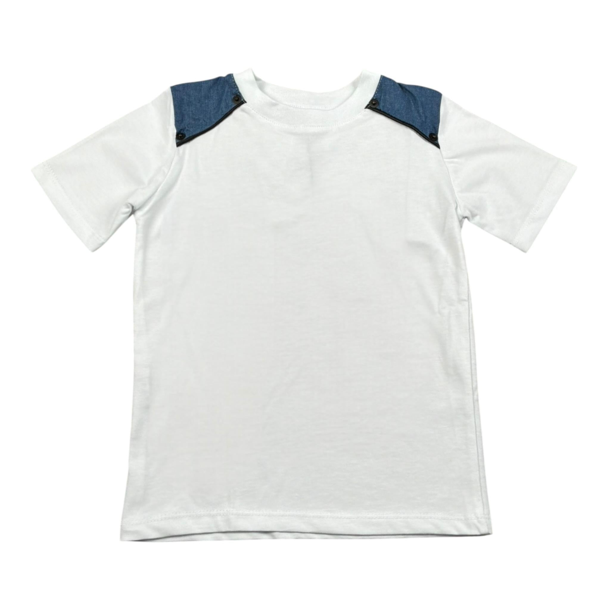 Duepuntozero T-Shirt Tinta Unita con Stampa per Neonato TSB256 BIANCO DUEPUNTOZERO 