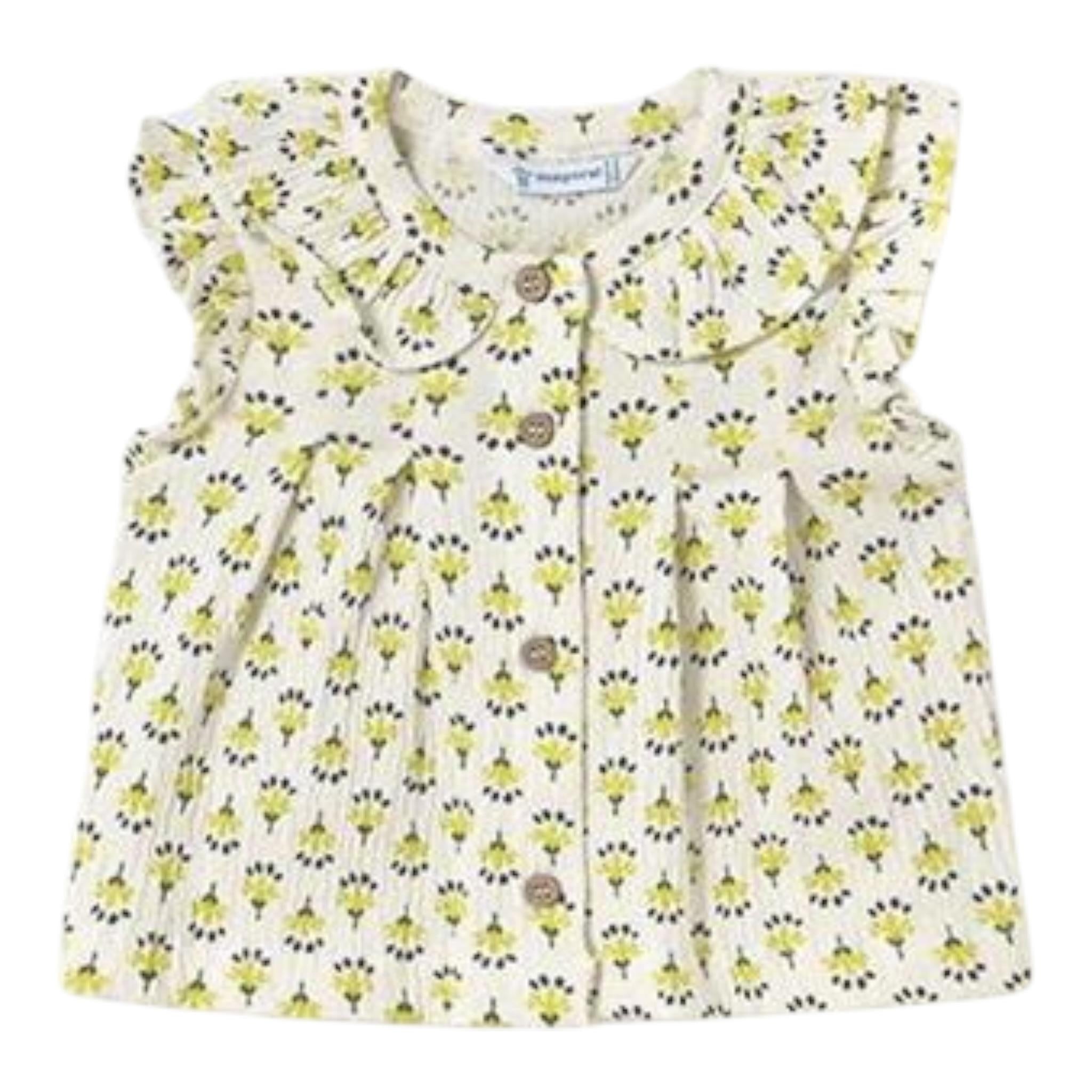 Mayoral Camicia Tinta Unita con Stampa per Neonata 1105 PANNA MAYORAL 