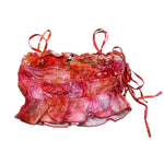 Mefui Top Tinta Unita con Fantasia per Bambina MJ250606X32 ARANCIONE MEFUI 