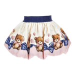 Monnalisa Gonna Tinta Unita con Fantasia E Stampa per Neonata 31D702 BIANCO MONNALISA 