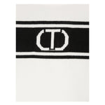 TWINSET maglia girocollo bicolore con frange Bianco/nero per Neonata 242GJ3163N BIANCO/NERO TWINSET 