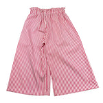Janice Pantalone Tinta Unita Modello A Palazzo con Fantasia A Righe per Bambina JN461B BIANCO JANICE 