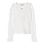 Twinset Maglia Tinta Unita con Logo per Bambina 251GJ3402 PANNA TWINSET 