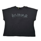 Disclaimer T-Shirt Girocollo Tinta Unita con Stampa per Bambina 25EDK58519 NERO DISCLAIMER 