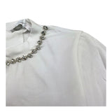 LU LU BY MISS GRANT shirt tinta unita con applicazioni Bianco per Bambina KK3165 BIANCO LU LU BY MISS GRANT 