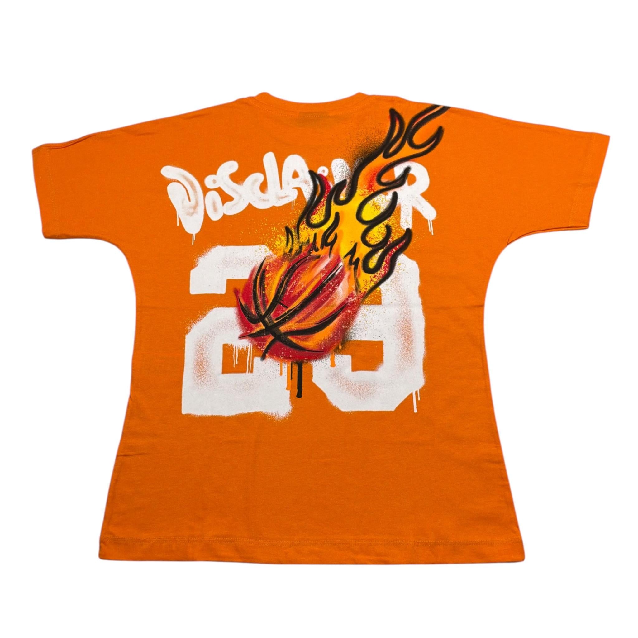 Disclaimer T-Shirt Girocollo tinta unita con Stampe Arancione per Bambino 25EDK58442 ARANCIONE DISCLAIMER 