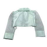 Isabel Coprispalle Tinta Unita con Trasparenze per Bambina IS23C279B VERDE ACQUA ISABEL 