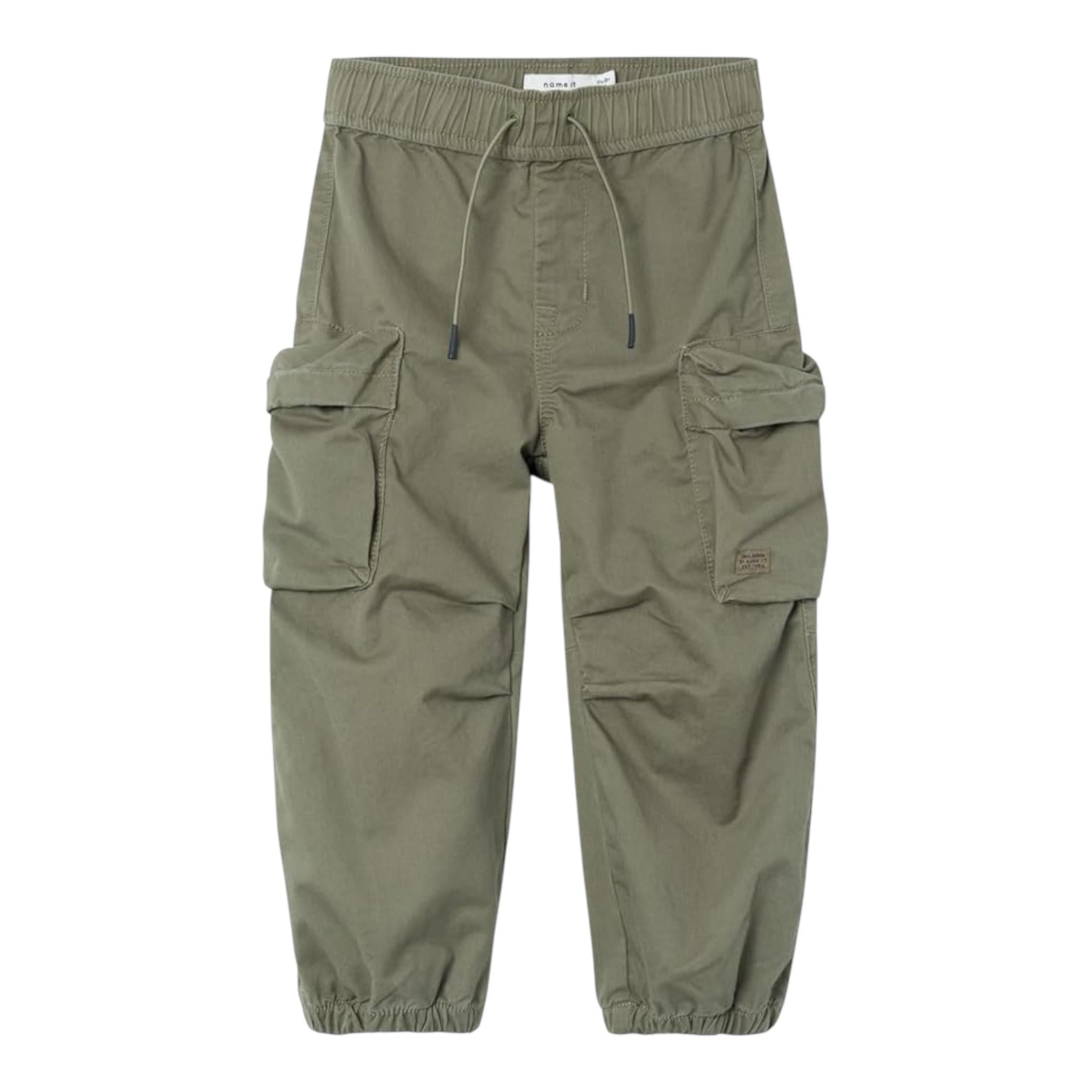 Name It Pantalone tinta unita con Elastico In Vita Verde per Bambino 13224967 VERDE NAME IT 