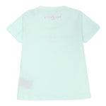 John Richmond T-Shirt Girocollo tinta unita con Stampa Verde Acqua per Bambina RIP25002TSSJ VERDE ACQUA JOHN RICHMOND 