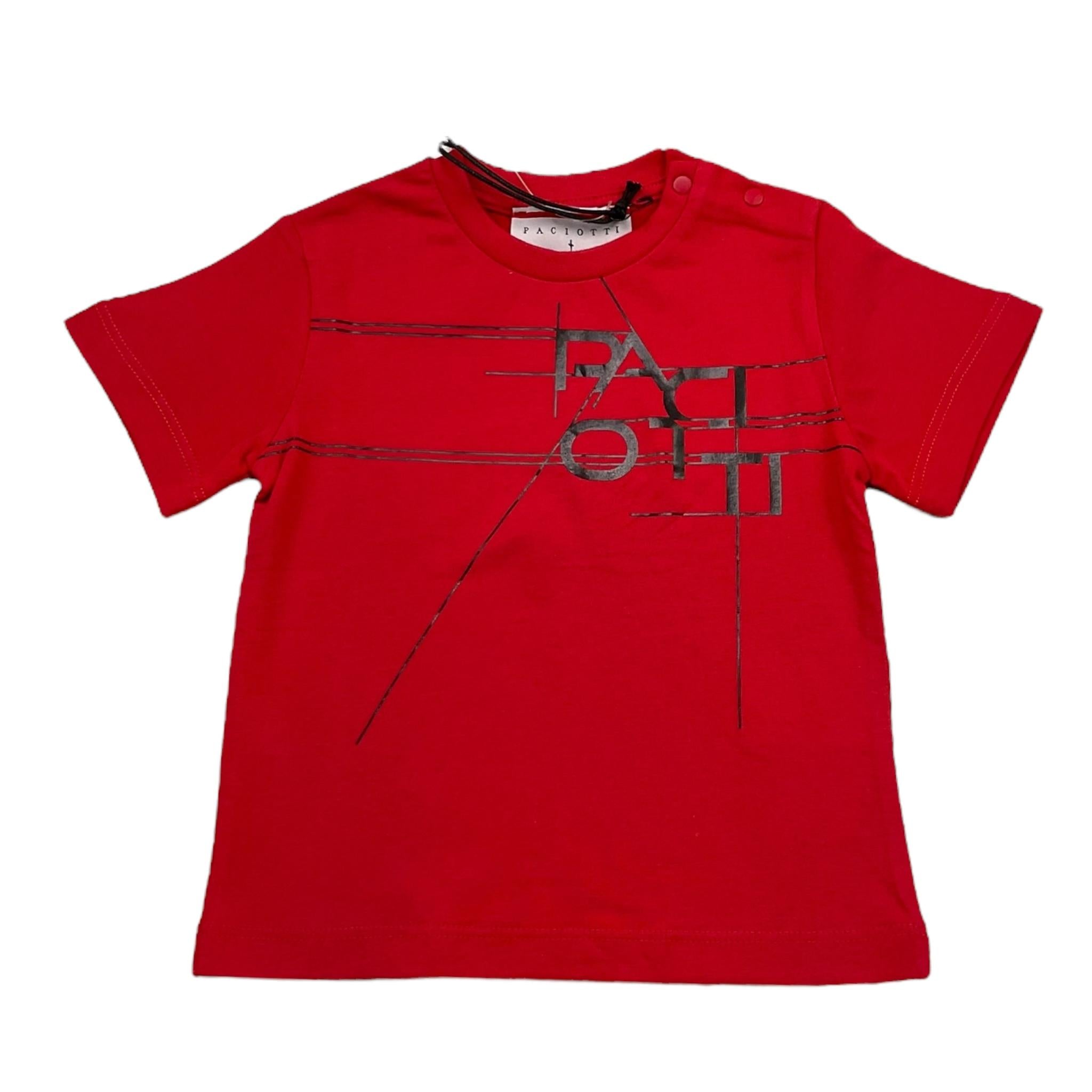 Cesare Paciotti T-Shirt Girocollo Tinta Unita con Stampa per Neonato TSP5165B ROSSO CESARE PACIOTTI 