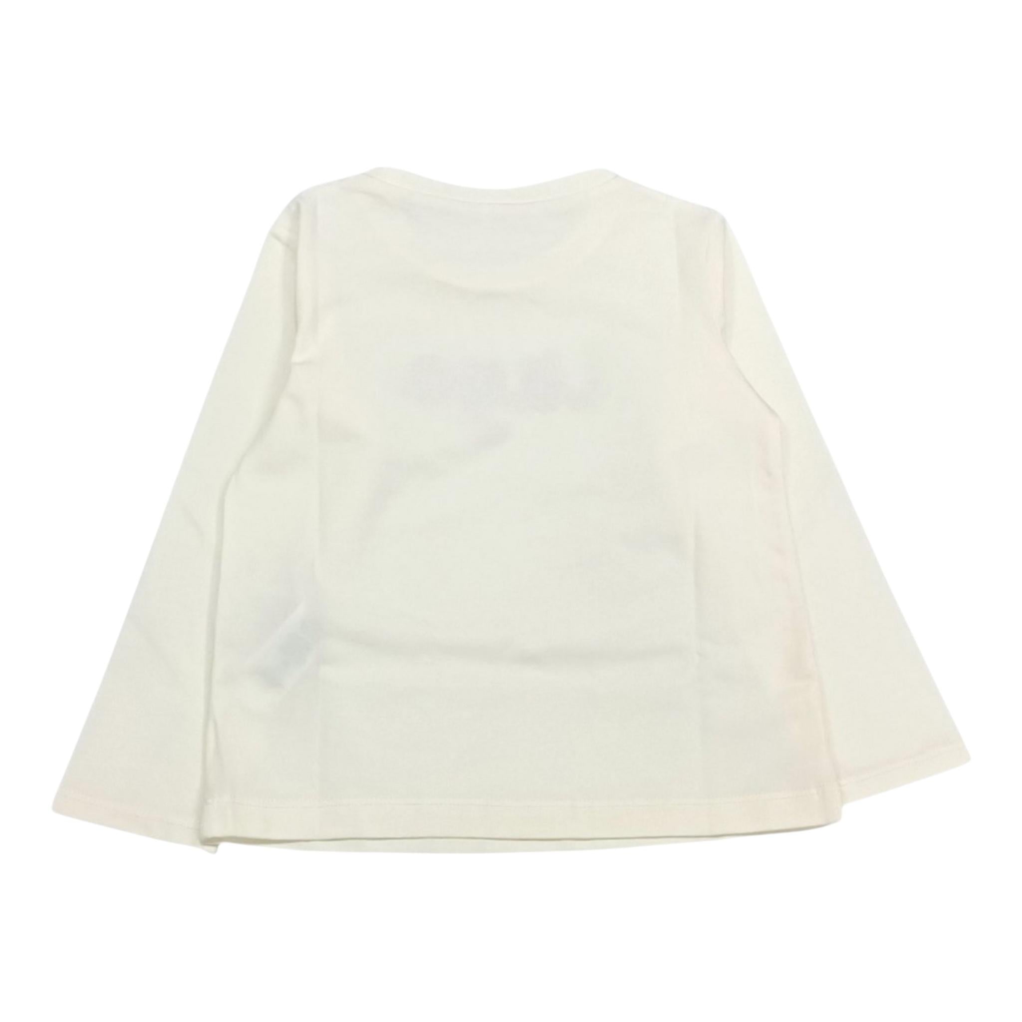 Liu Jo Shirt Tinta Unita Girocollo con Brillantini per Neonata KF4069X PANNA/BLU LIU JO 