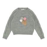 TO be too maglia tinta unita con applicazioni Grigio per Bambina TFBF24M6377 GRIGIO TO be too 