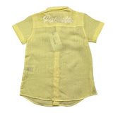 Cesare Paciotti Camicia Mezza Manica Tinta Unita Giallo per Bambino