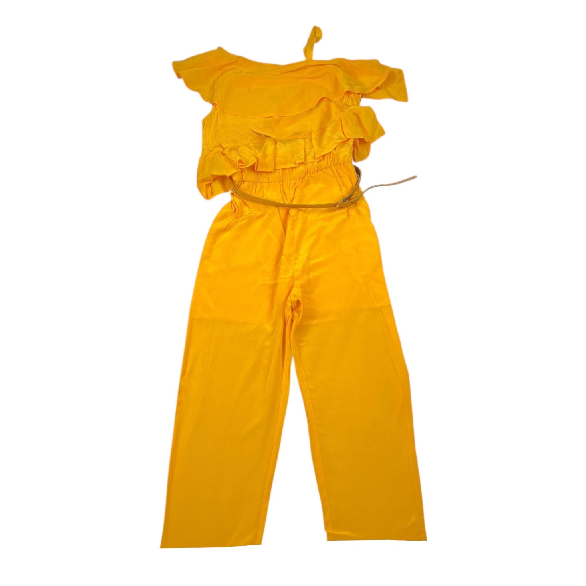 Liu Jo Tuta Intera Tinta Unita con Cintura per Bambina GA1134T5609 SENAPE LIU JO 