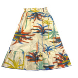 Mariuccia Gonna Tinta Unita Con Fantasia E Elastico In Vita Beige Per Bambina