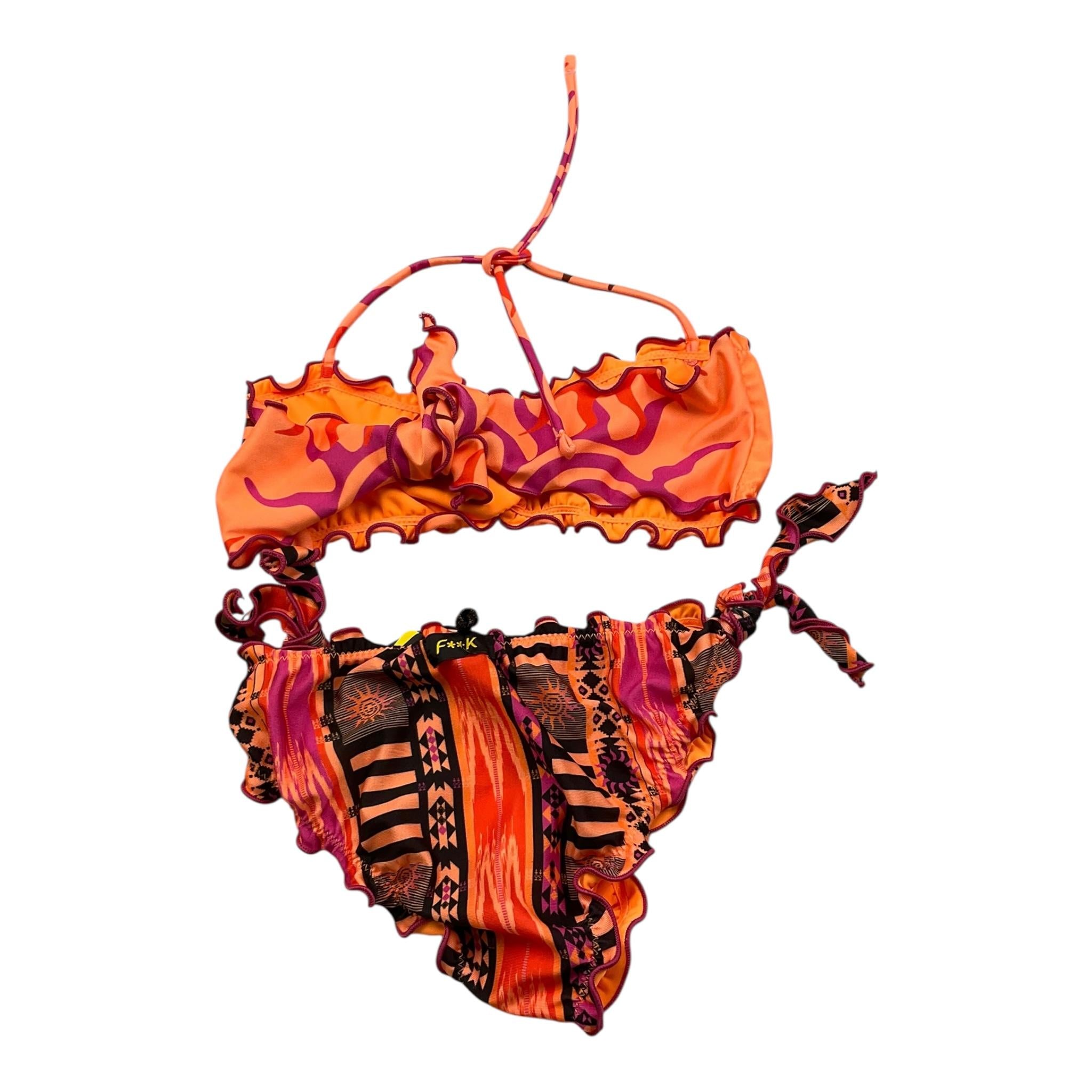 F**K Costume 2 Pezzi Fascia-Mutandina per Bambina FJ25G1F06BAX45 ARANCIONE F**K 