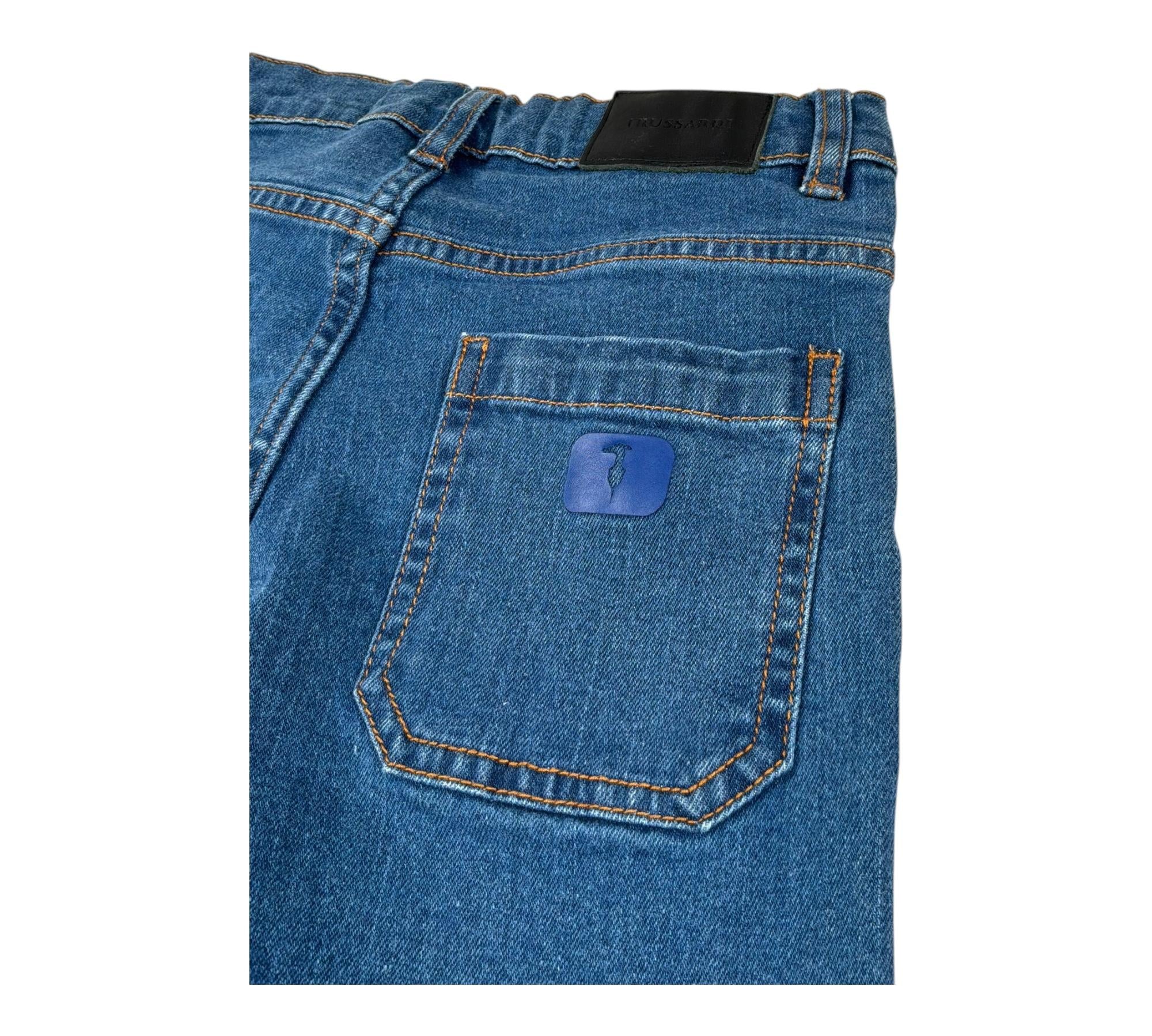 Trussardi Jeans Tinta Unita con Girovita Regolabile per Bambino TBP26121JE BLU TRUSSARDI 