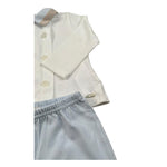 Le Bebe Completo 2 Pezzi Shirt-Ghettina Bicolore per Neonato LBB4893 BIANCO/AZZURRO LE BEBE 