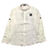 Refrigiwear Camicia Manica Lunga Tinta Unita Collo Coreano Panna Per Bambino