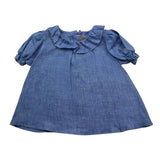 Little Bear Camicia Tinta Unita Mezza Manica per Neonata 8228 BLU LITTLE BEAR 