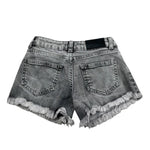 Marc Ellis Short In Denim Tinta Unita per Bambina JMJS00090 GRIGIO MARC ELLIS 