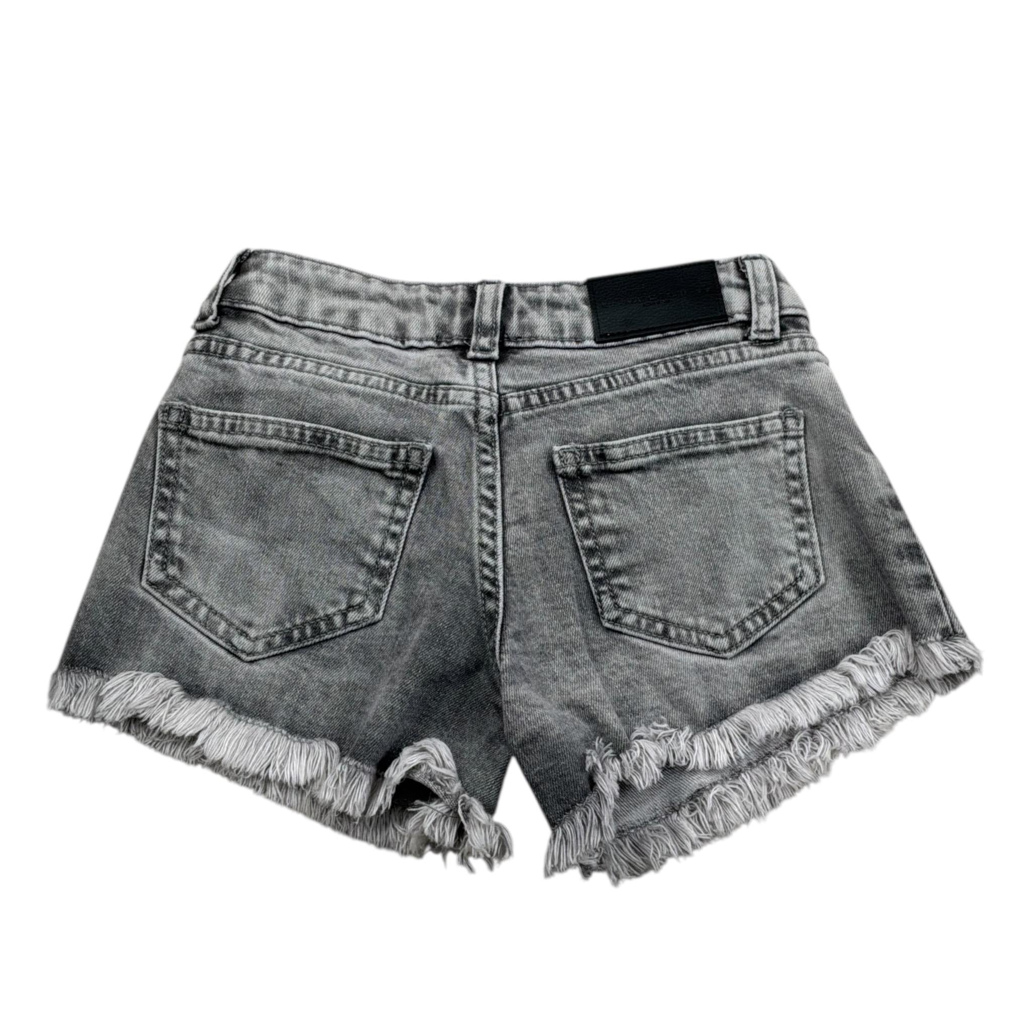 Marc Ellis Short In Denim Tinta Unita per Bambina JMJS00090 GRIGIO MARC ELLIS 