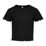 Only T-Shirt Tinta Unita Mezza Manica per Bambina 15225338 NERO ONLY 