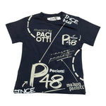 Cesare Paciotti T-Shirt Gitocollo Tinta Unita con Stampa per Neonato TSP0139N BLU CESARE PACIOTTI 